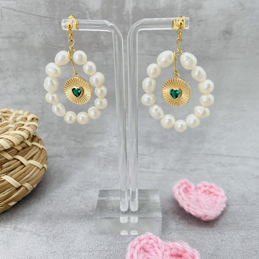 CREOLES - Boucles d'oreilles en perles d'eau douce