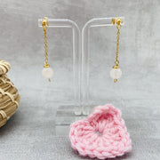 PERLES - Boucles d'oreilles en Quartz Rose