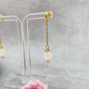 PERLES - Boucles d'oreilles en Quartz Rose