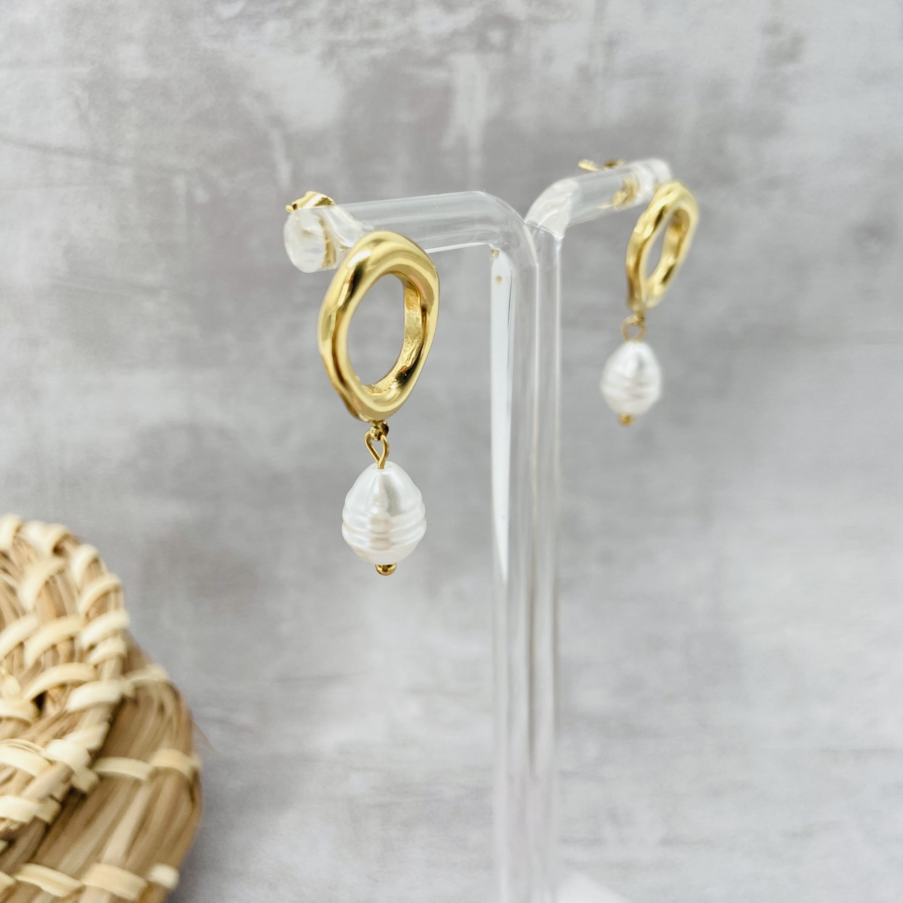 MAHEE - Boucles d'oreilles en acier inoxydable