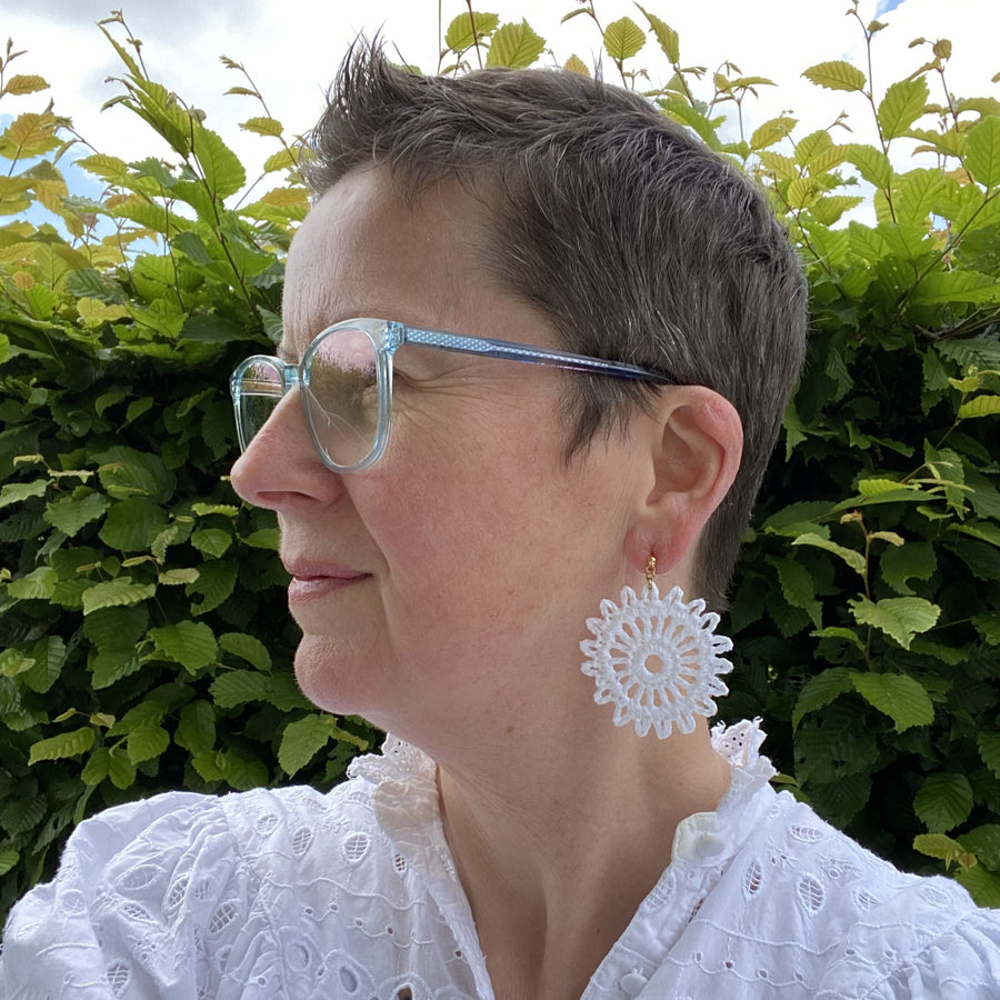 ELEGANCE - Boucles d'oreilles Fait Main en Crochet