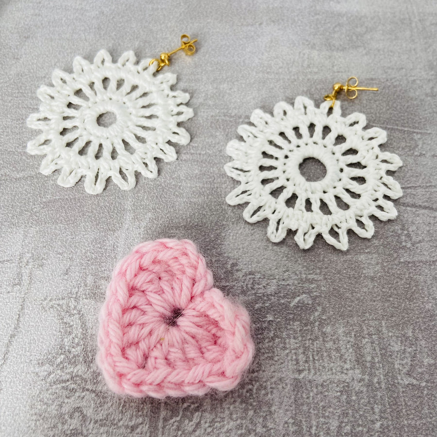 ELEGANCE - Boucles d'oreilles Fait Main en Crochet