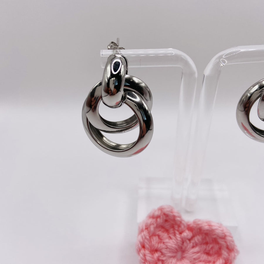 CLOTILDE - Boucles d'oreilles en acier inoxydable