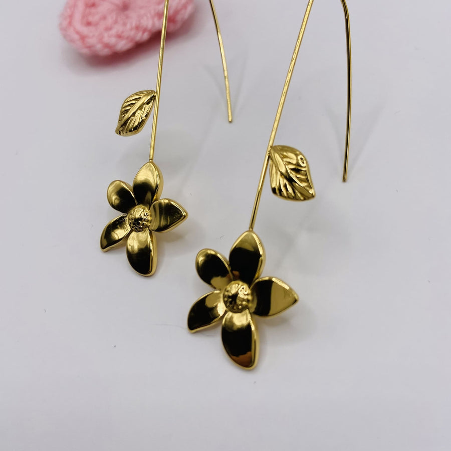 FLORA - Boucles d'oreilles en acier inoxydable