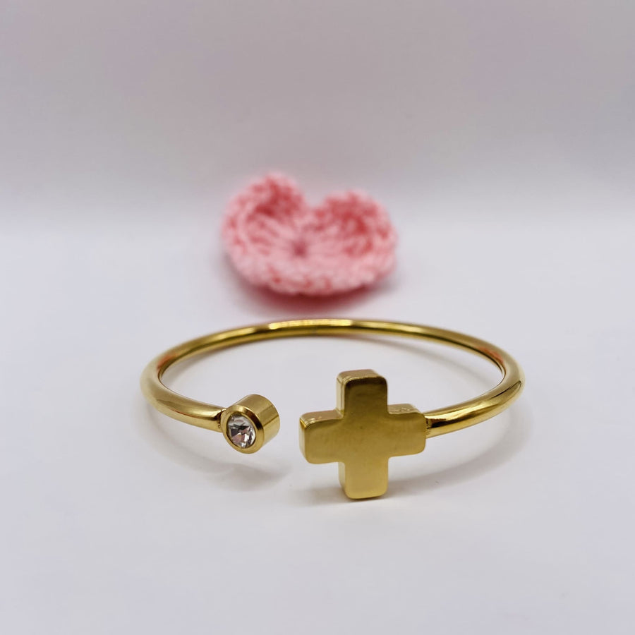 BRACELET Croix - en acier inoxydable