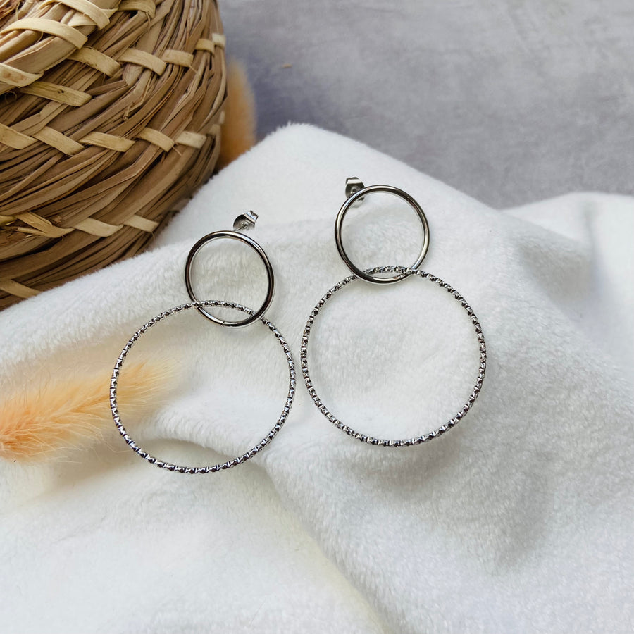 ANDREA - Boucles d'oreilles en acier inoxydable