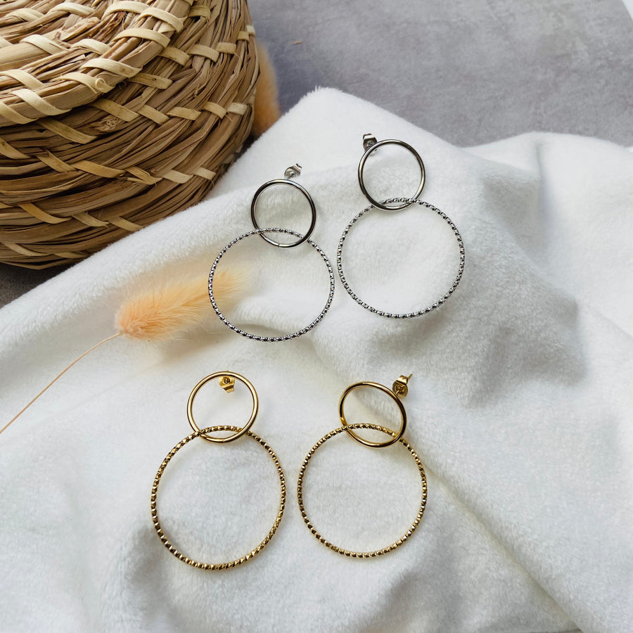 ANDREA - Boucles d'oreilles en acier inoxydable