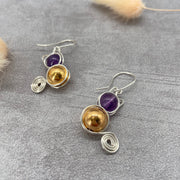 CHATONS - Boucles d'oreilles en Améthyste