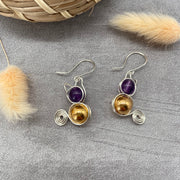 CHATONS - Boucles d'oreilles en Améthyste