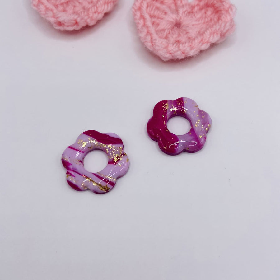 Pampilles DONUT en pâte polymère et résine – Bijoux uniques à associer à nos créoles