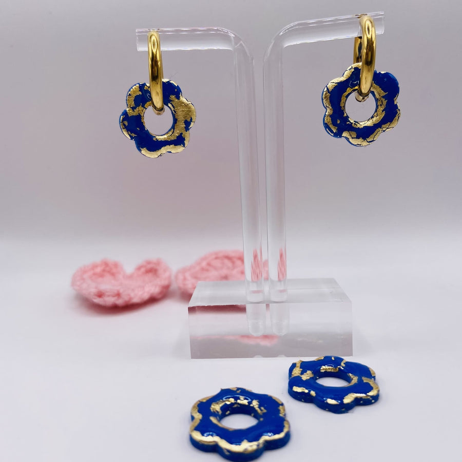 Pampilles DONUT en pâte polymère et résine – Bijoux uniques à associer à nos créoles