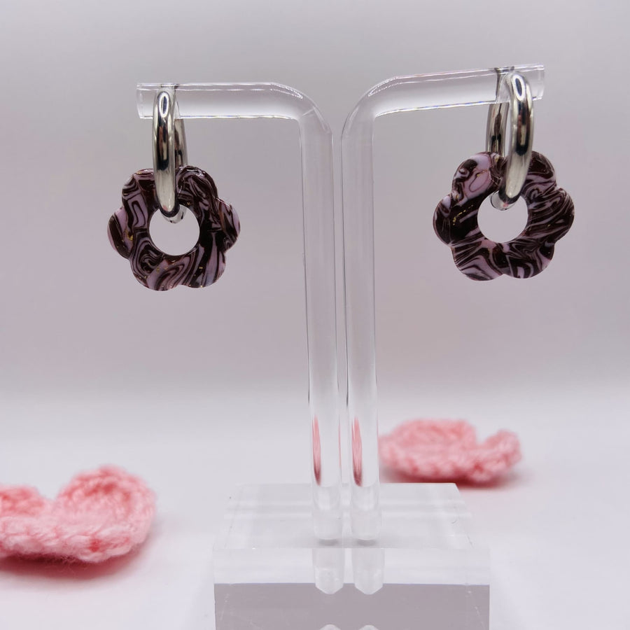 Pampilles DONUT en pâte polymère et résine – Bijoux uniques à associer à nos créoles
