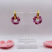 Pampilles FLEURS en pâte polymère et résine – Bijoux uniques à associer à nos créoles